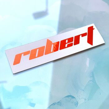 Fluorescent Racing Name Decal Personalised Vinyl, 5 of 8