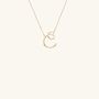 Script Initial Necklace 18k Gold Vermeil, thumbnail 3 of 4