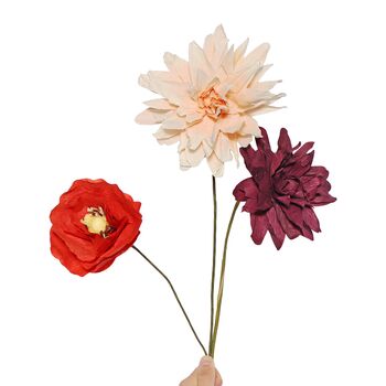 Clematis Paper Flower, Aubergine, 3 of 3