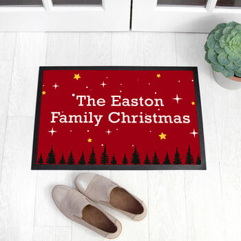Personalised Christmas Scene Indoor Doormat, 2 of 4