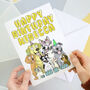 Personalised Balloons Dog Birthday Card, thumbnail 2 of 7