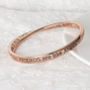 Good Friends Message Bangle Rose Gold Plated, thumbnail 2 of 5