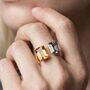 Shikaku Square Stones Open Ring, thumbnail 4 of 5