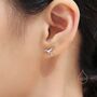 Cute Hummingbird Stud Earrings In Sterling Silver, thumbnail 5 of 11