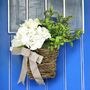 Hydrangea Vine Basket Spring Door Wreath, thumbnail 4 of 8
