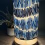 Tidal Marine Blue Patterned Cylinder Lampshades, thumbnail 4 of 9