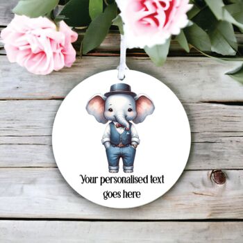 Personalised Elephant In A Suit Decoration Gift, 2 of 2