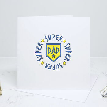 Blue Super Dad Father's Day Card, 3 of 5