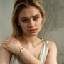 Gold Personalized Locket Bracelet, thumbnail 2 of 9