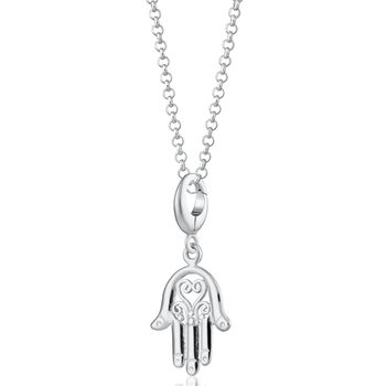 Fatima Hand Charm Necklace, Sterling Silver Or Gold Plated, 2 of 10