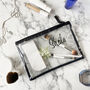 Personalised Birth Flower Clear Makeup Bag, thumbnail 3 of 8