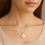Personalised Sterling Silver January Birthstone Locket – Garnet, thumbnail 3 of 8