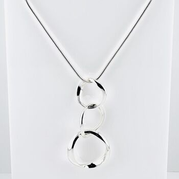 Triple Ring Hoop Statement Necklace, 3 of 8