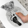 First Father's Day Baby Animal Footprint Kit, thumbnail 6 of 6