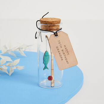Fishing Personalised Message Bottle Gift, 2 of 4