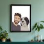 Custom Pet Mum Dad Portrait Dog Cat Gift Print, thumbnail 11 of 12