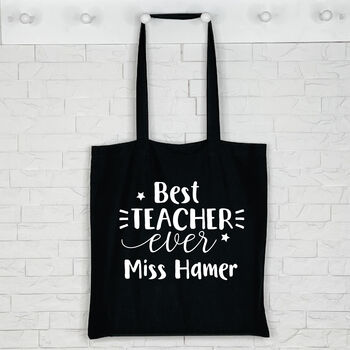 Personalised Best Teacher Or Teaching Assistant Bag, 3 of 9
