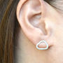 Handmade Sterling Silver Cloud Earrings, thumbnail 9 of 10