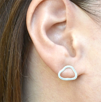Handmade Sterling Silver Cloud Earrings, 9 of 10
