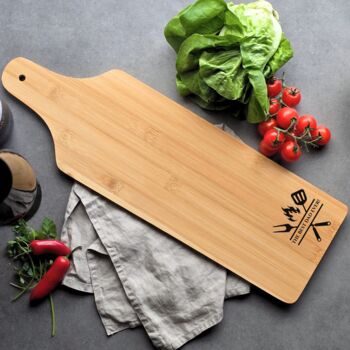 Personalised Bamboo Long Serving Board – Father's Day Gift, 5 of 9