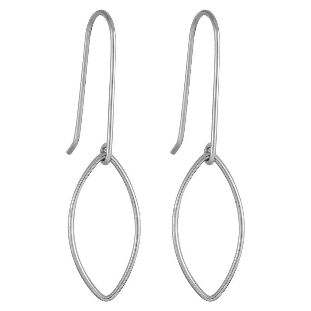 Gold Or Silver Oval Drop Earrings By Lulu Belle Gold Or Silver Oval Drop Earrings