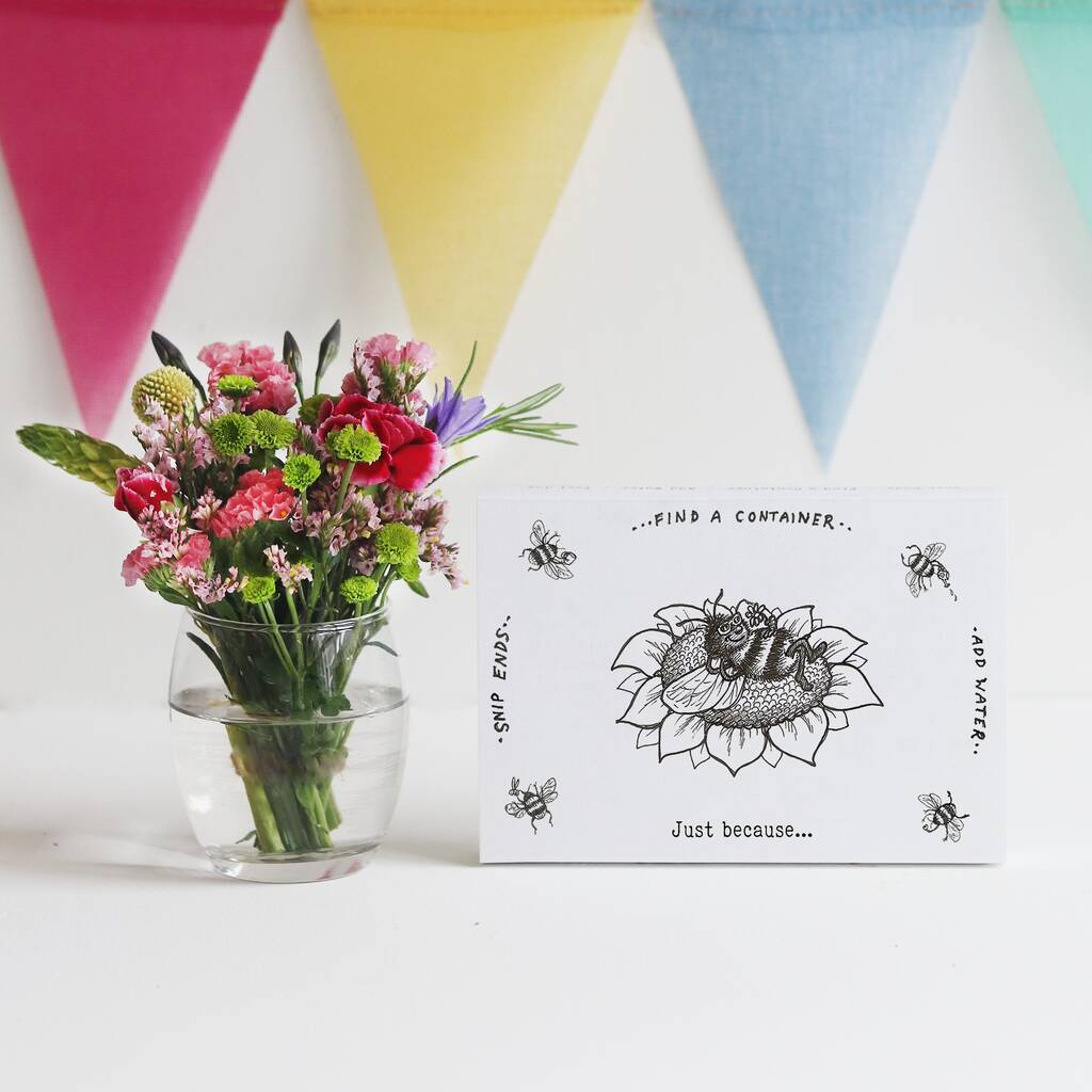 'Just Because' Botanical Posy Flower Letterbox Gift, 1 of 8