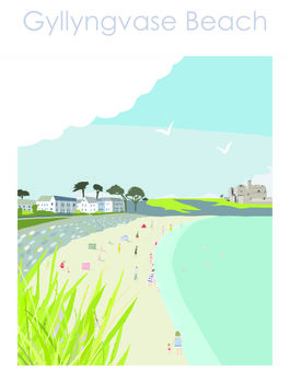 Gyllangvase Beach Falmouth Cornwall Travel Print, 6 of 6