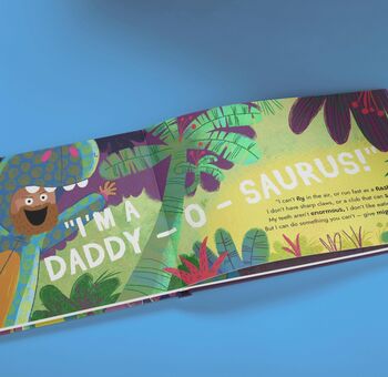 Gift For Dad We Love Daddy O Saurus Personalised Book, 5 of 9