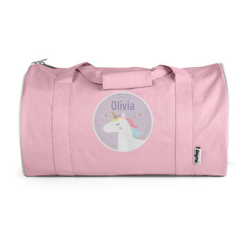 Personalised Unicorn Design Kids Duffle Bag, 4 of 9