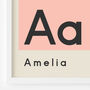 Personalised Colour Swatch Initial Name Art Print, thumbnail 2 of 10