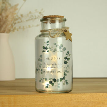 Personalised Botanical LED Glass Jar, 5 of 7