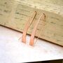 Tapered Bar Sterling Silver Elliptical Hoop Earrings, thumbnail 11 of 12