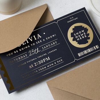 Personalised Theatre Scratch Reveal Gift Ticket, 3 of 9
