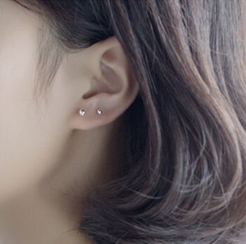 Sterling Silver Simple Ball Stud Earrings, 2 of 5
