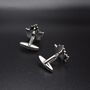 Maple Leaf Silver Cufflinks Gift For Men 316 L Stainless Steel Nature Inspired Accessory, thumbnail 3 of 4