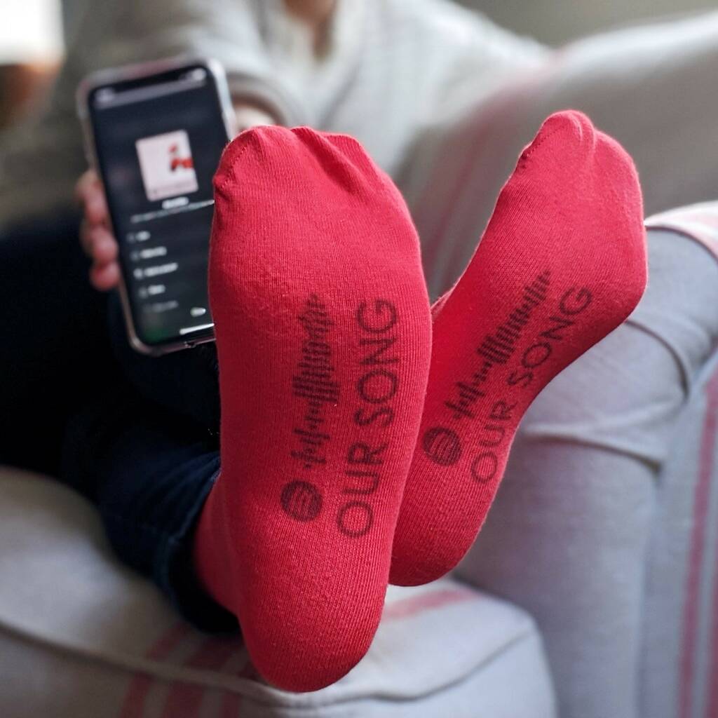 Personalised Favourite Song Spotify Socks By MixPixie