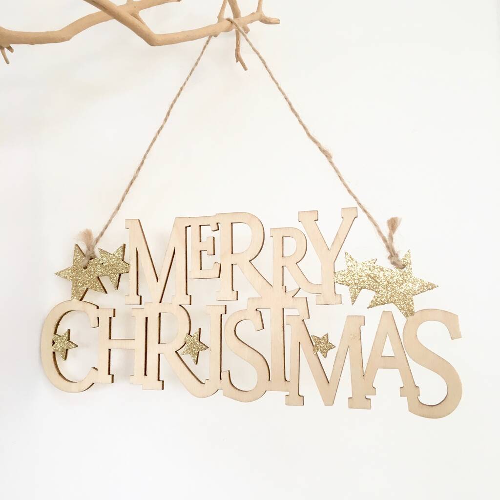 'merry Christmas' Sign By Chapel Cards | notonthehighstreet.com