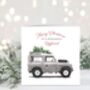 Boyfriend Land Rover Christmas Card, thumbnail 1 of 4