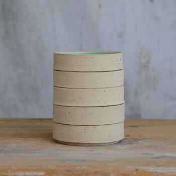 Handmade Stone Ceramic Stacking Nibbles/Tapas Bowl, 4 of 10