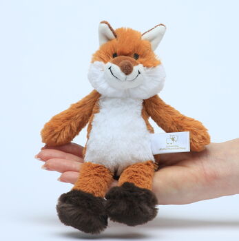 Woodland Fox Soft Toy With Engraved Heart, 3 of 8