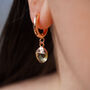 Citrine Crystal Hoop Earrings, thumbnail 3 of 11