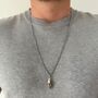 Saint Stainless Steel Mens Abstract Pendant Necklace, thumbnail 2 of 2