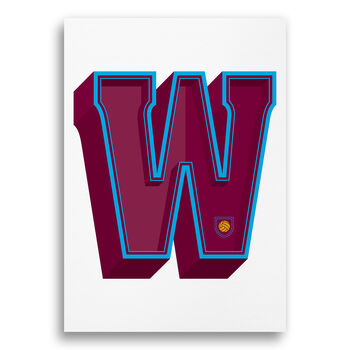 West Ham, A To Z Football Prints And Posters, 4 of 6