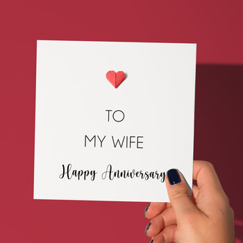 Wedding Anniversary Card For Husband Or Wife, 3 of 5