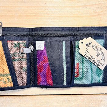 Handmade Rice Sack Wallet Fair Trade Recycled, 6 of 12