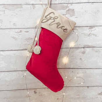 Personalised Luxe Velvet Christmas Stocking, 2 of 12