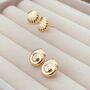 Spiral Shell Stud Earrings, thumbnail 3 of 7