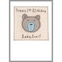 Personalised Bear 1st Or Any Birthday Card For Girl, thumbnail 3 of 11