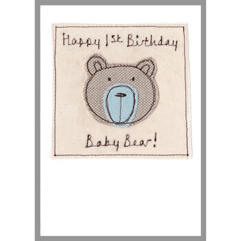 Personalised Bear 1st Or Any Birthday Card For Girl, 3 of 11