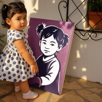 Personalised Paint Your Own Photo Portrait Diy Kit | 40 X 30cm, 2 of 8